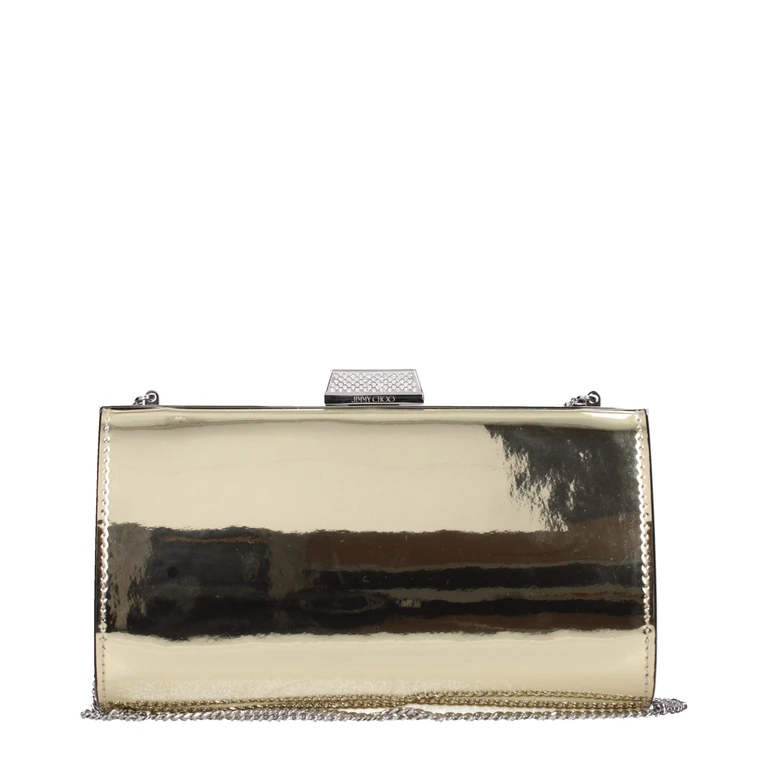Jimmy Choo Gold Leather Clutch Bag - Women