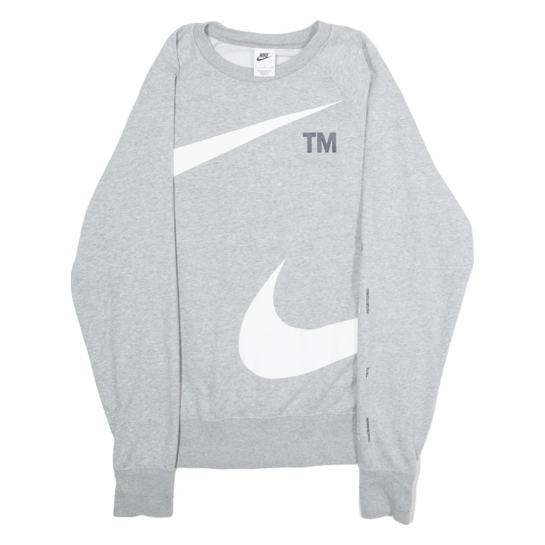 NIKE Mens Sweatshirt Grey Crew Neck S