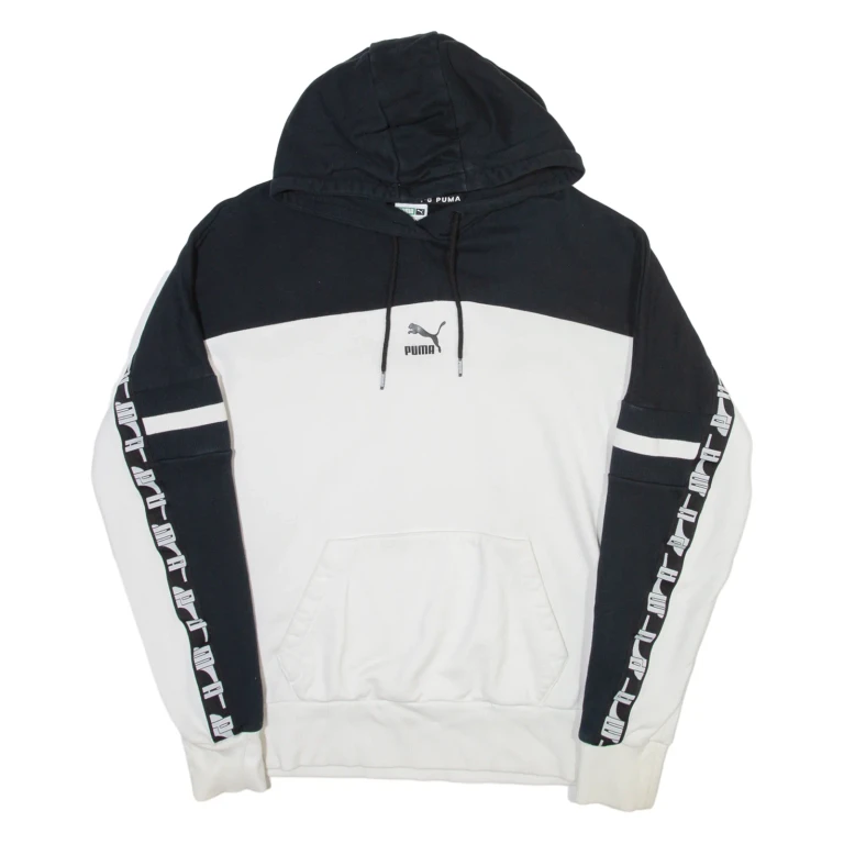 PUMA Mens White Hoodie S