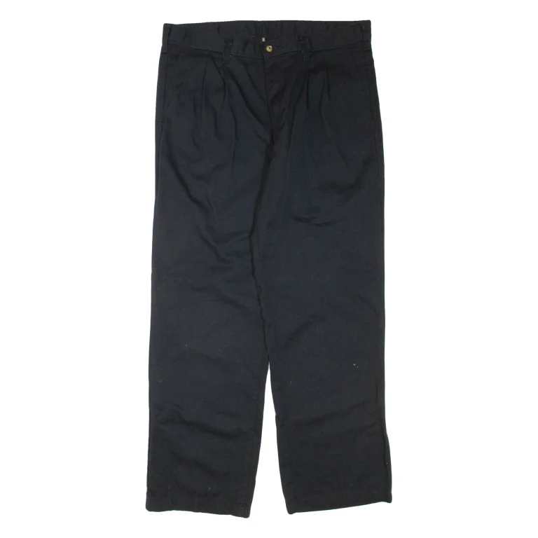DICKIES Womens Trousers Black Regular Straight W34 L30