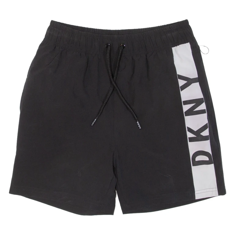 DKNY Mesh Lining Mens Swimming Shorts Black Relaxed S W26