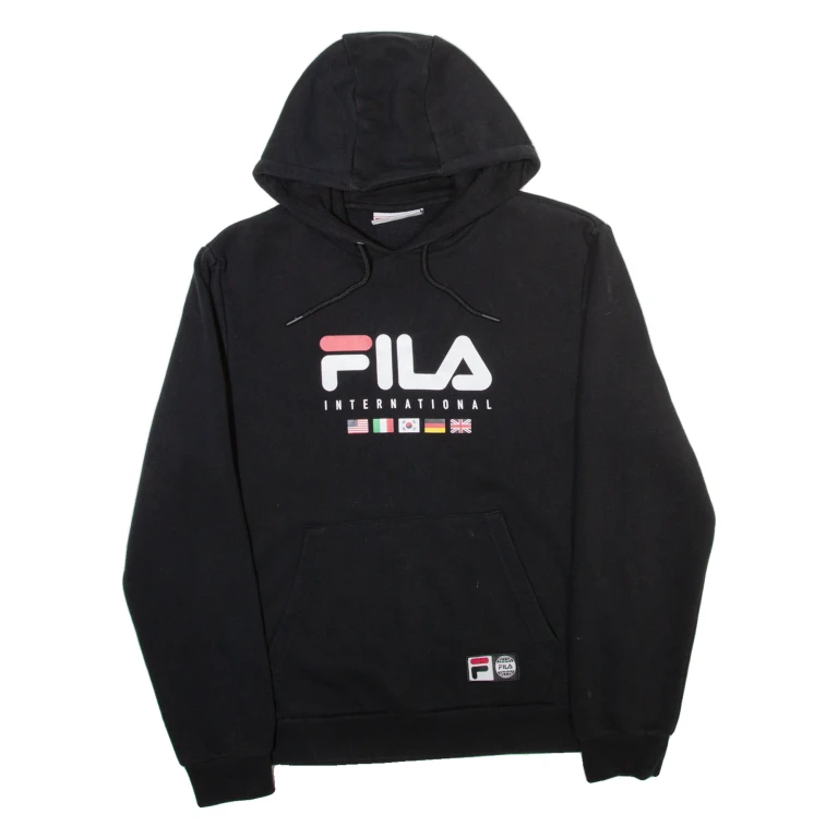 FILA Mens Black Hoodie M