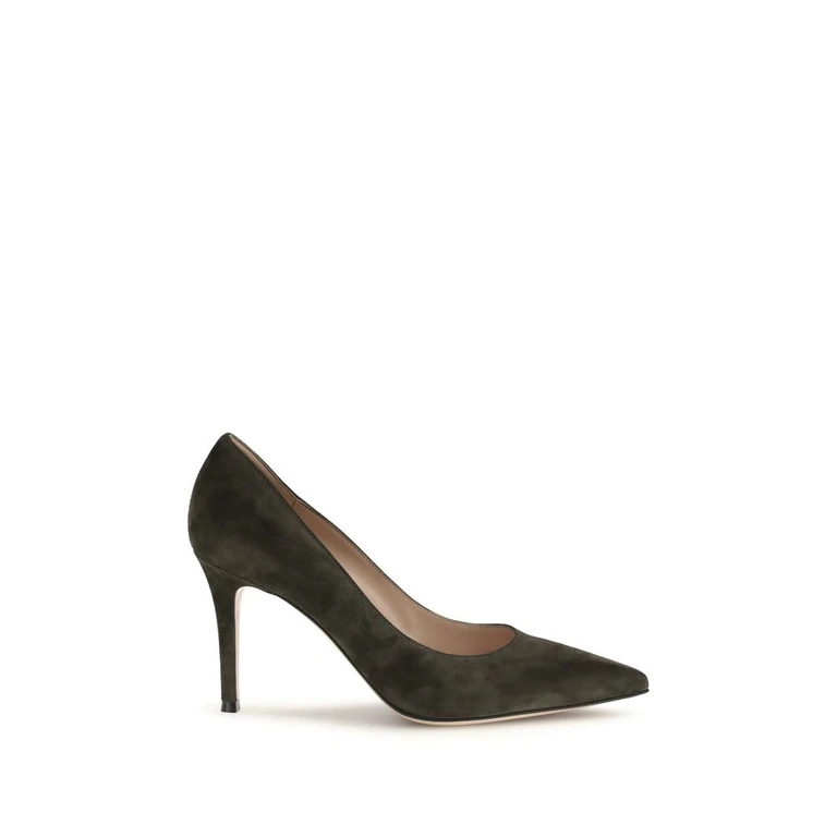 Bicolor Calf Leather Bos Taurus High Heel Pumps - Women