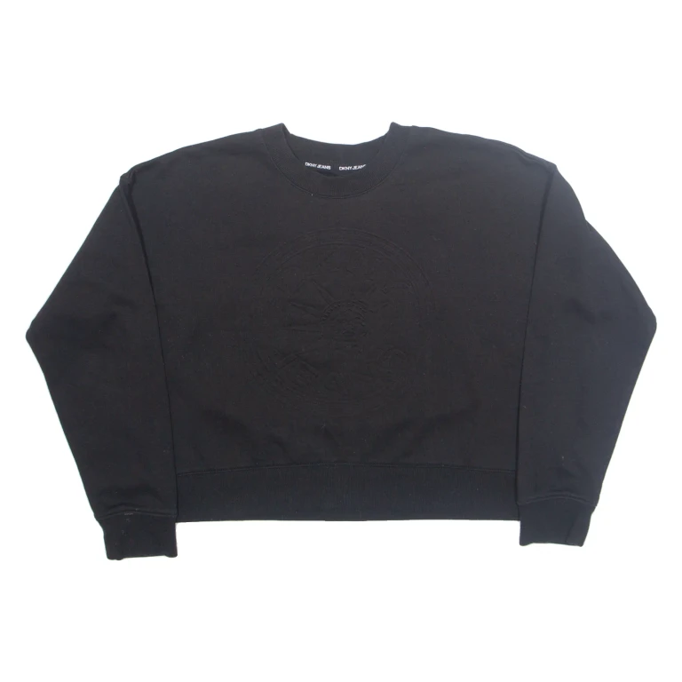 DKNY Cropped Womens Sweatshirt Black M