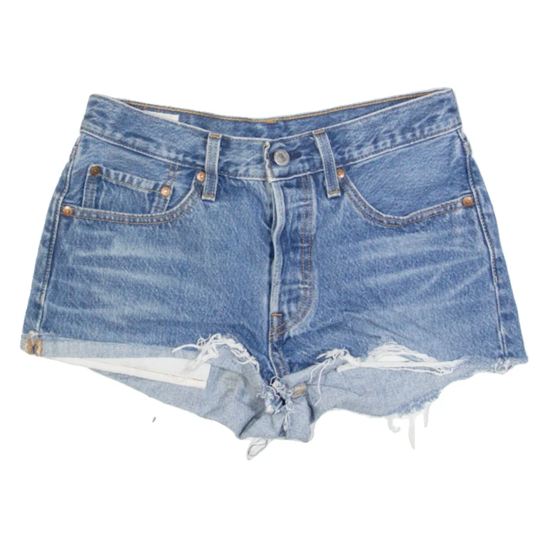LEVI'S 501 BIG E Womens Denim Shorts Blue S W26
