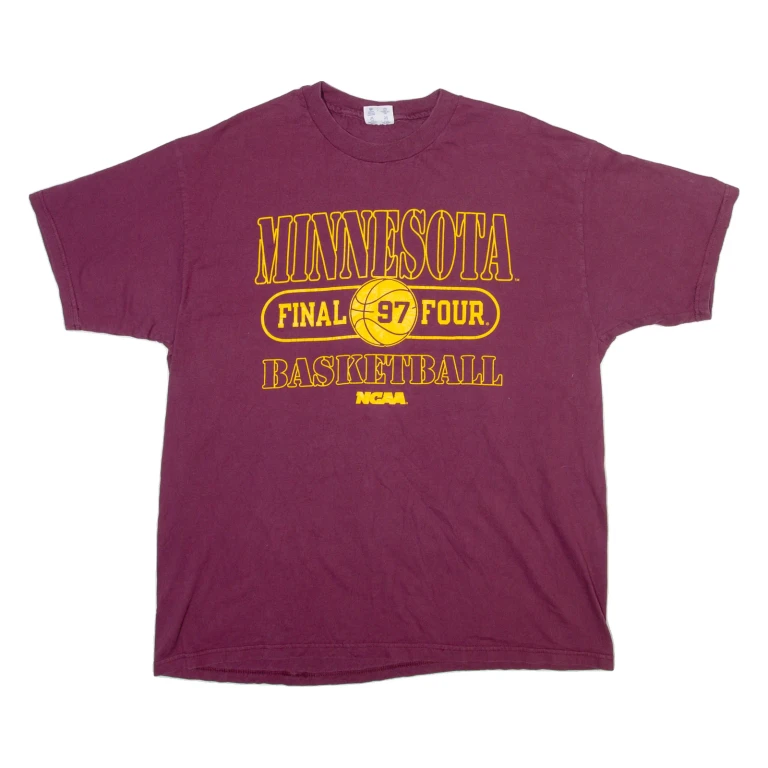 CHAMPION Minnesota Mens T-Shirt Maroon USA XL