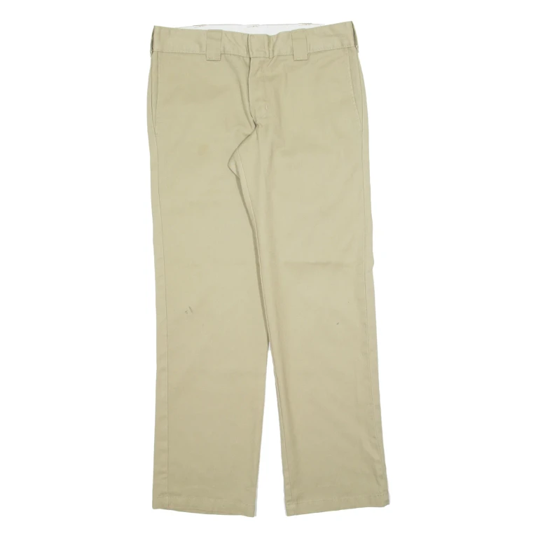DICKIES Workwear Mens Trousers Beige Slim Straight W31 L32
