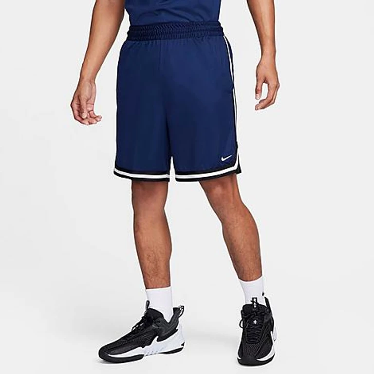Nike Men's DNA Dri-FIT 8" Basketball Shorts in Midnight Navy/Black/White Size: XS