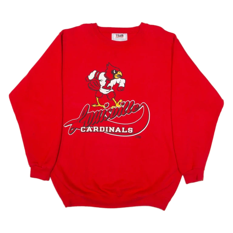 TEAM EDITION APPAREL Louisville Cardinals Mens Sweatshirt Red 90s USA L