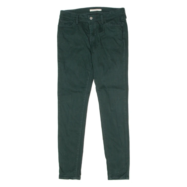 LEVI'S 710 Womens Trousers Green Slim Skinny W28 L28