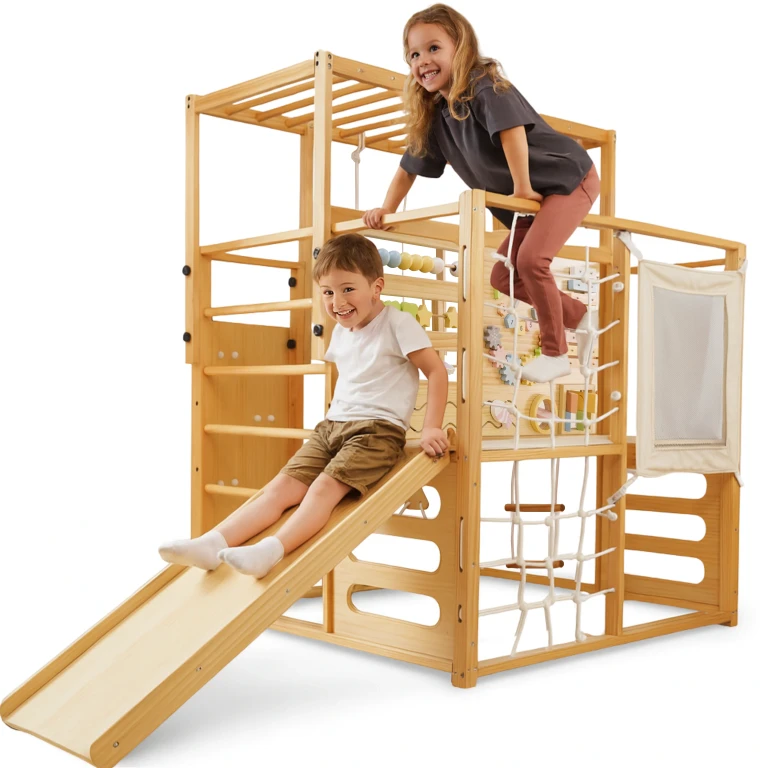 Alpine Adventure Indoor Play Gym - Climber, Slide & Kids Activity Set