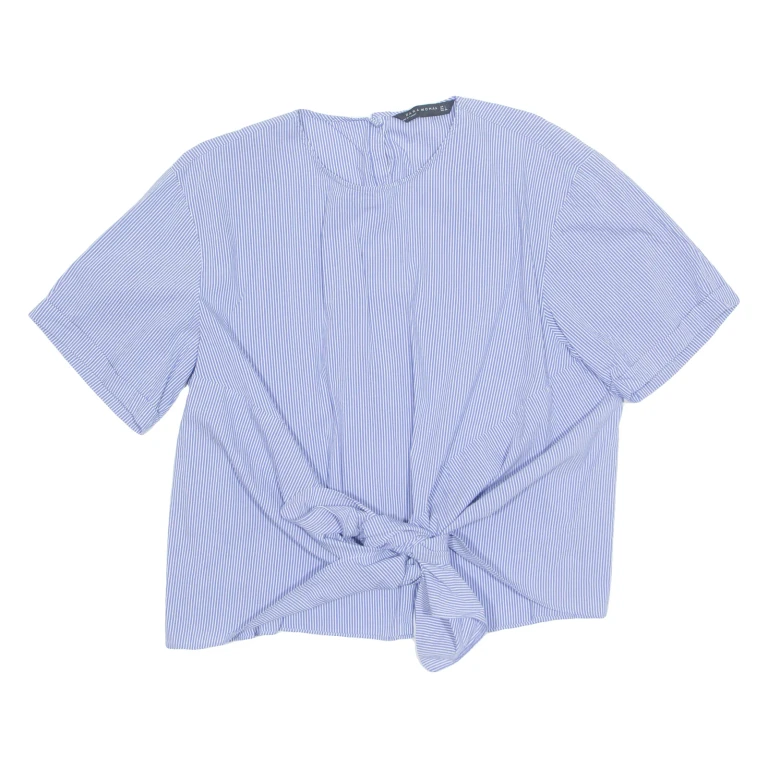 ZARA Womens Printed Blouse Blue Striped L