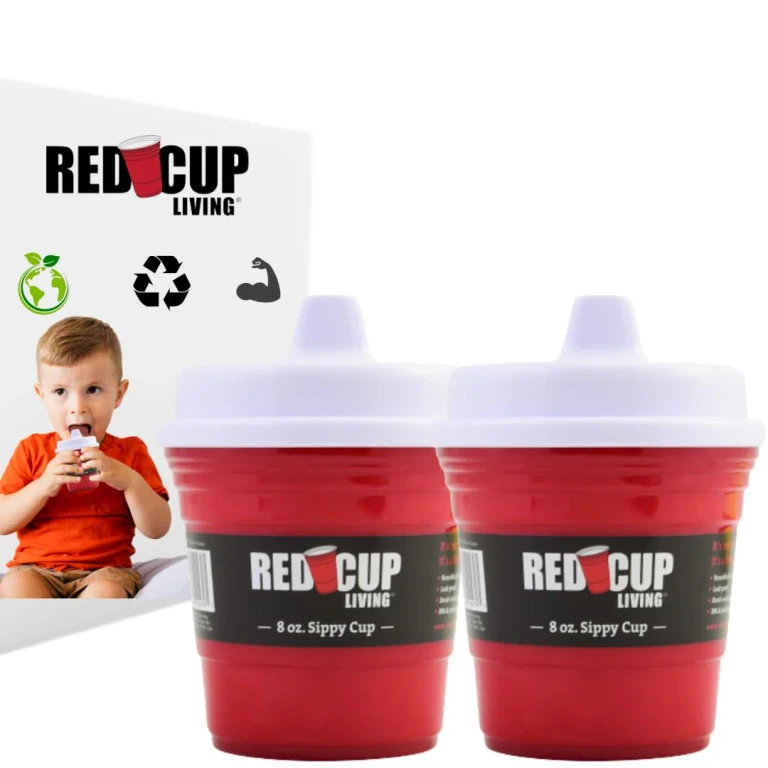 RCL Baby Trainer Sippy Cups 8 Oz Pack - Toddler Cups with lid for Travel, Home, Baby Water Bottle, Baby Essentials, Durable Plastic Cups for Infant feeding with Leak-Proof Design, Dishwasher Safe set of 2