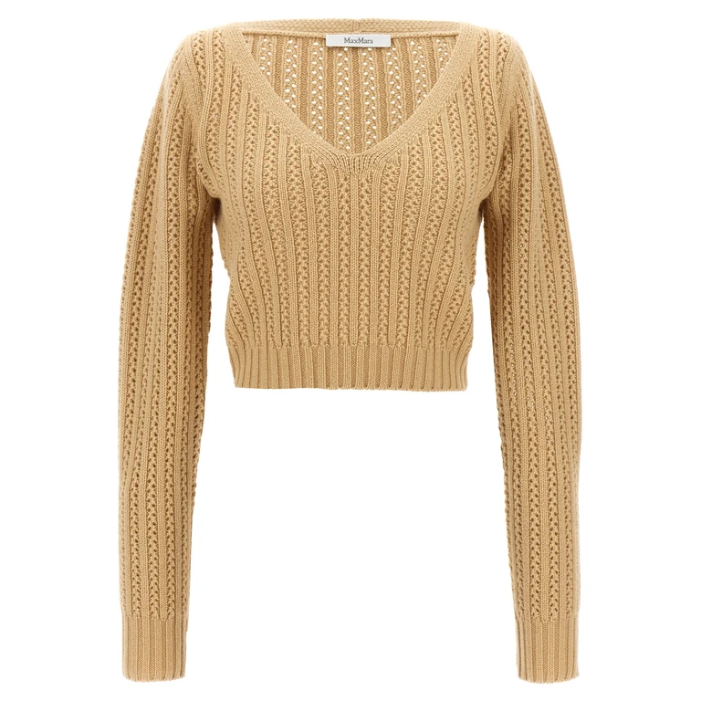 Max Mara Beige Wool Cardigan Clothing - Women