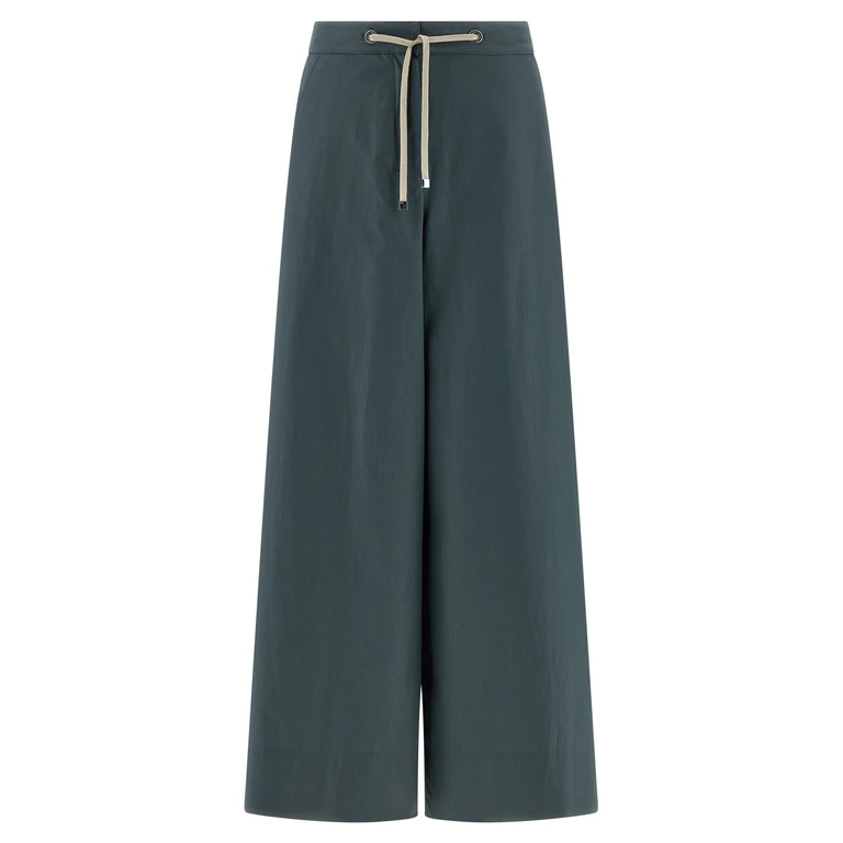 'S Max Mara Blue Cotton Flared Pants - Women