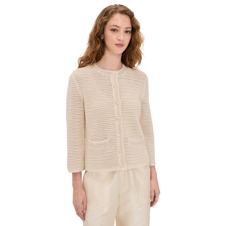Vince Crochet Cardi Jacket Natural XS