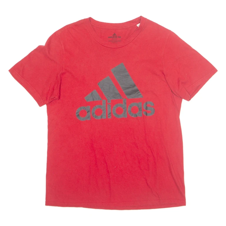 ADIDAS Mens T-Shirt Red M