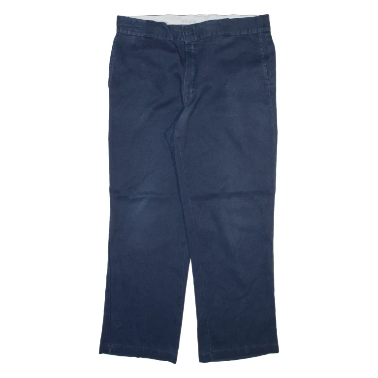 DICKIES 874 Workwear Mens Trousers Blue Regular Straight W36 L30