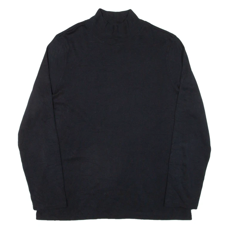 PENDLETON Mens T-Shirt Black Long Sleeve High Neck L