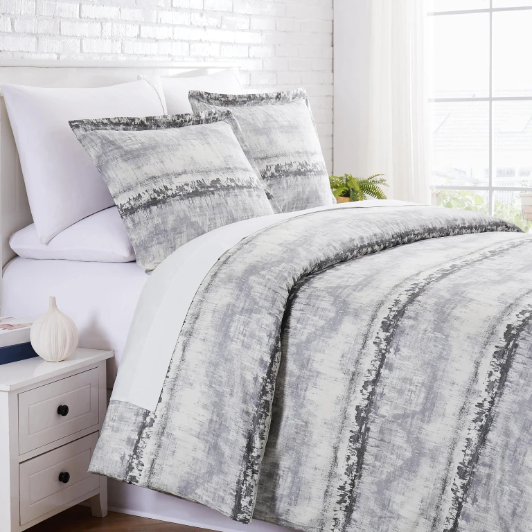 Abstraction 300 Thread-Count 100% Cotton Duvet Cover Set