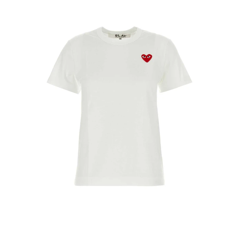 Comme Des Garcons Play White Cotton T-Shirt - Women