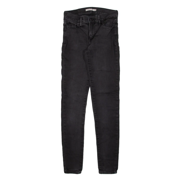 LEVI'S 710 Womens Jeans Black Slim Skinny W26 L30
