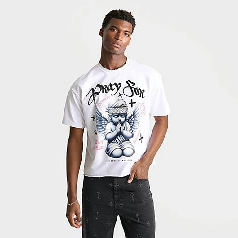 Pray For Better クロップドTシャツ ホワイト