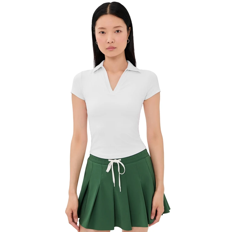 Year of Ours Studio Polo Tee White XS