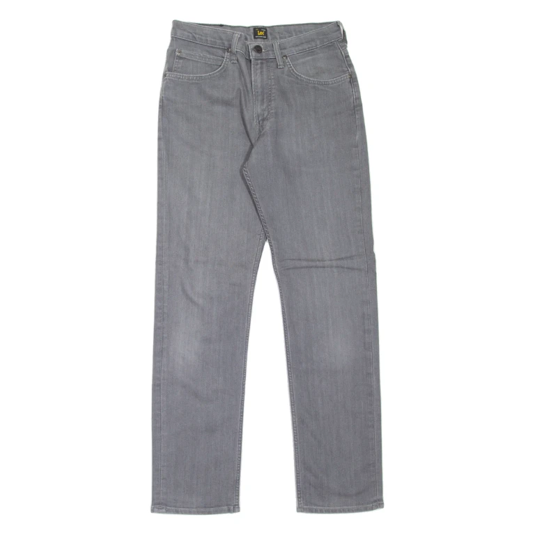 LEE Mens Jeans Grey Regular Straight W28 L30