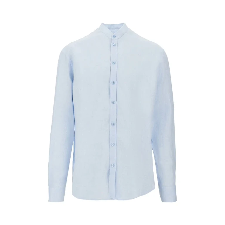 EMPORIO ARMANI Guru collar linen shirt Man S