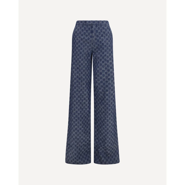 GG cotton jacquard denim Pants Female 38
