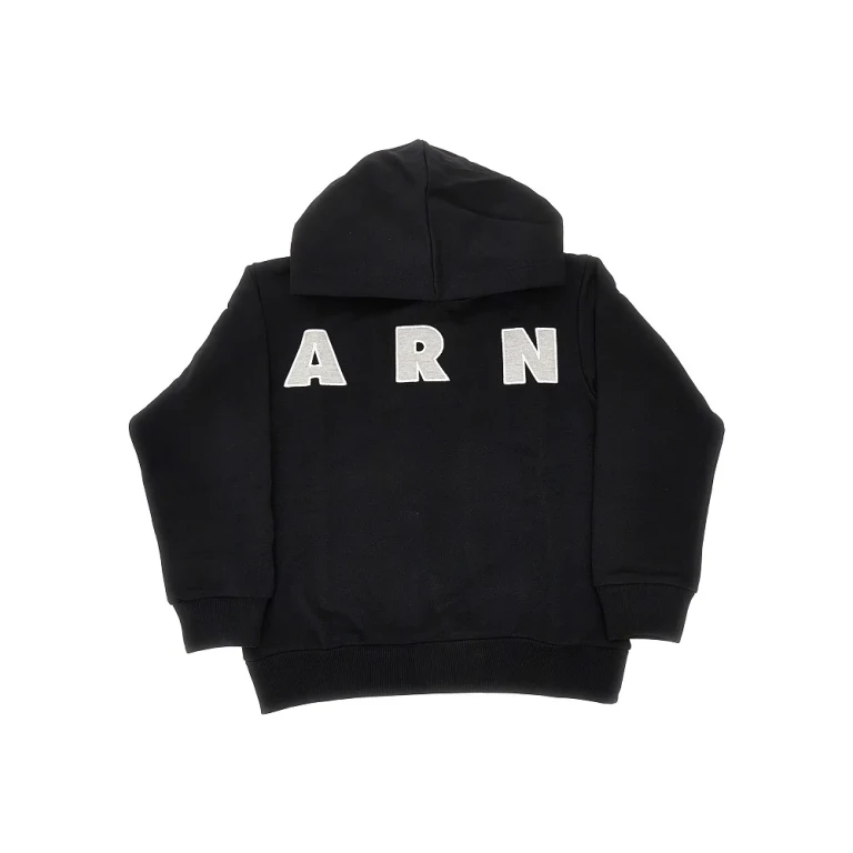 MARNI Cotton hoodie with logo embroidery Kids 10Y