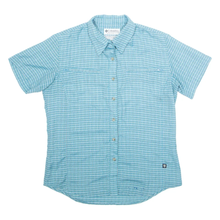 COLUMBIA Mens Shirt Blue Check S (LL2-221024-8385)