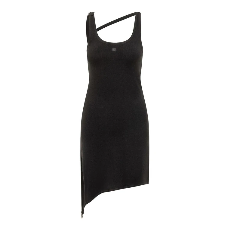 Courreges Robe Au Genou - Noir (325MRO674FI00019999)
