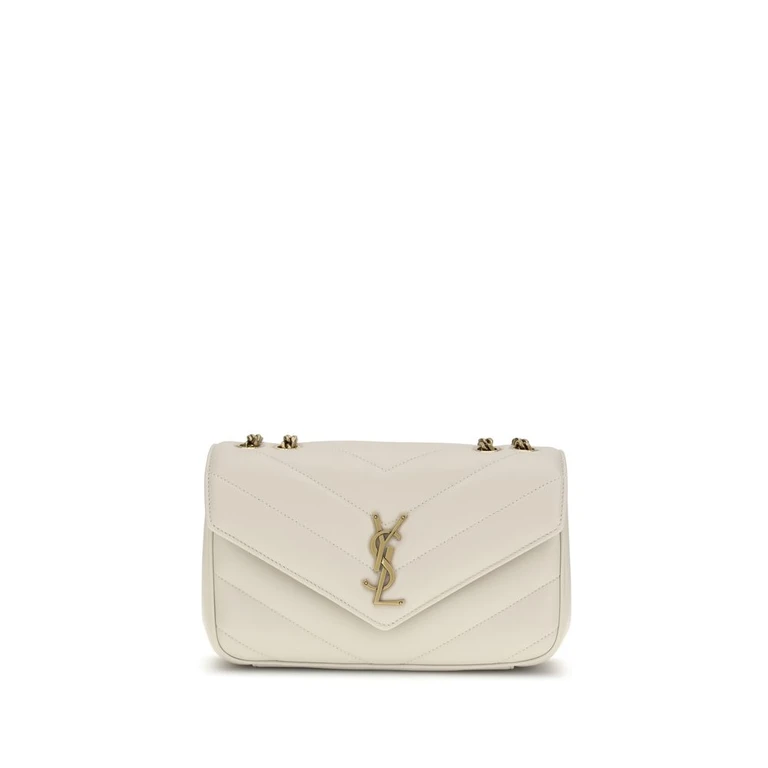 Saint Laurent Beige Lamb Ovis Aries Shoulder Bag - Women