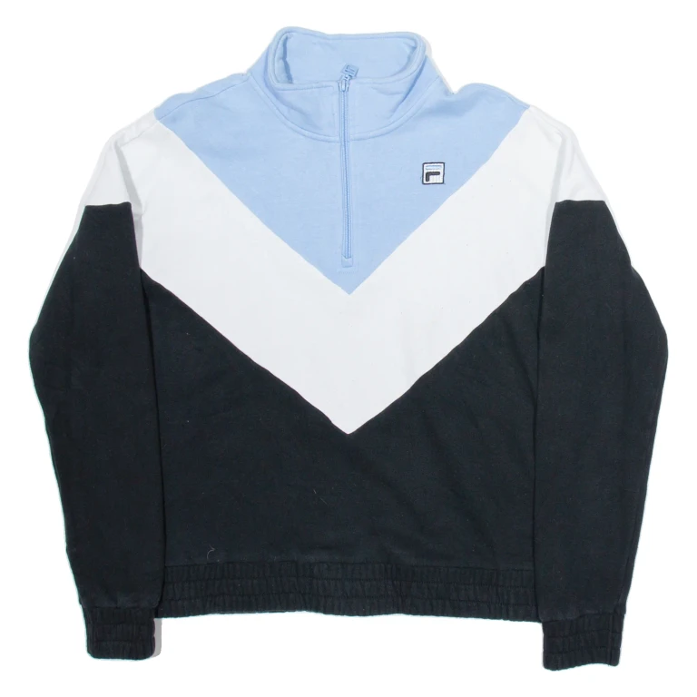 FILA Womens Sweatshirt Black 1/4 Zip M