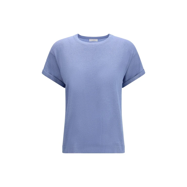 Brunello Cucinelli Blue Nylon T-Shirt - Women