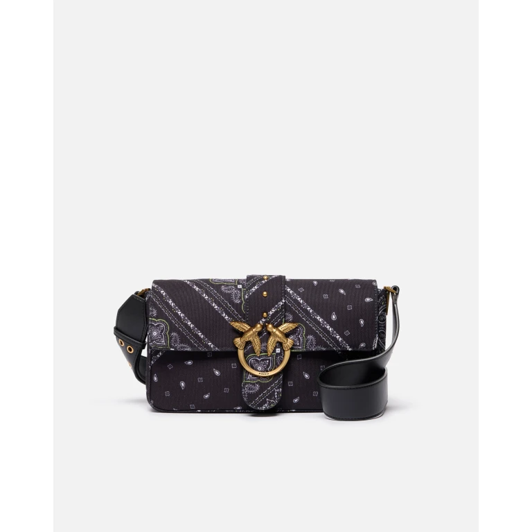 Pinko - Medium Bandana Print Love Bag Slouchy Shoulder Bag