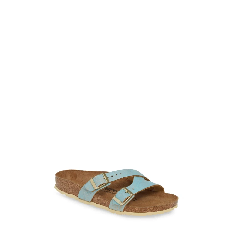 Unisex Yao Suede Leather Washed Aqua