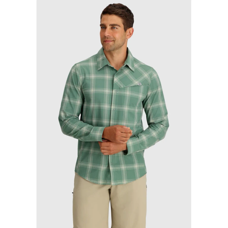 Men's Astroman Button Long Sleeve Upf 30 Sun Shirt