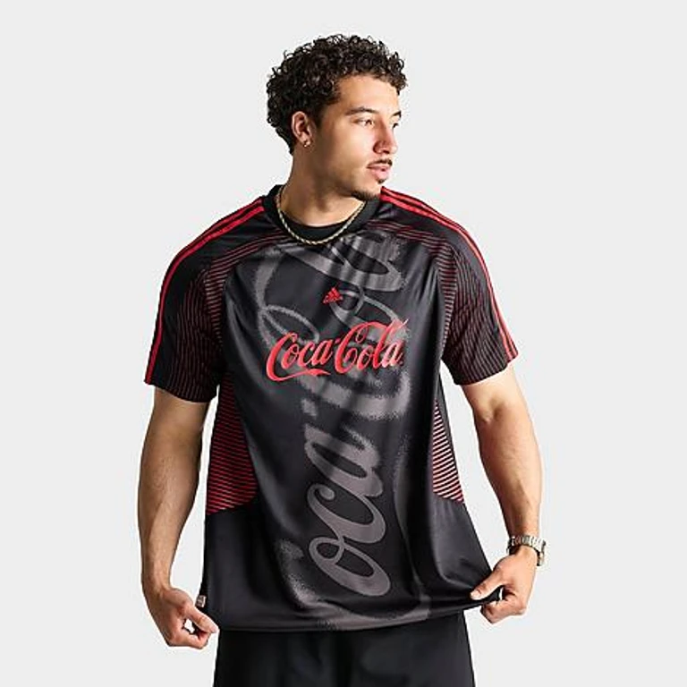 adidas Men's x Coca-Cola Teamgeist Soccer Jersey in Black Size: Small