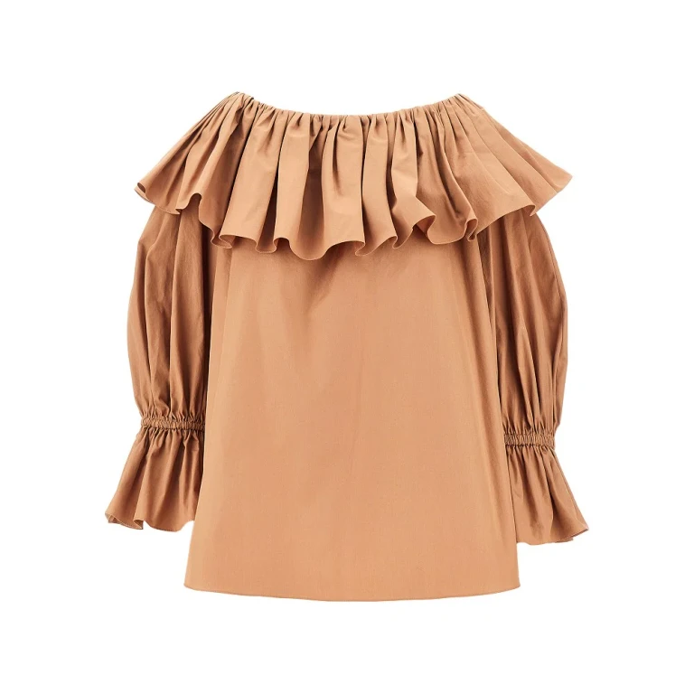 CHLOE' Ruffled poplin blouse Woman 40