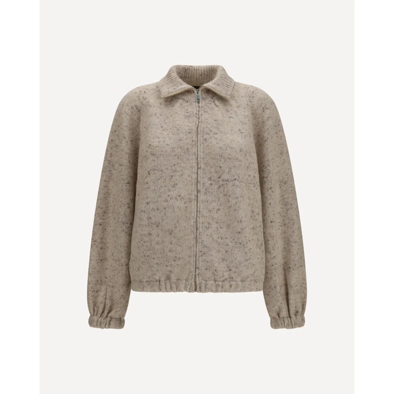 Oversized bouclé yarn Bomber Jacket with lurex Female 40