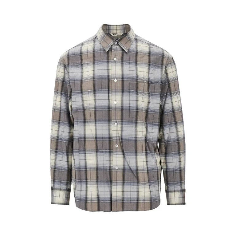 Check light wool shirt Man III