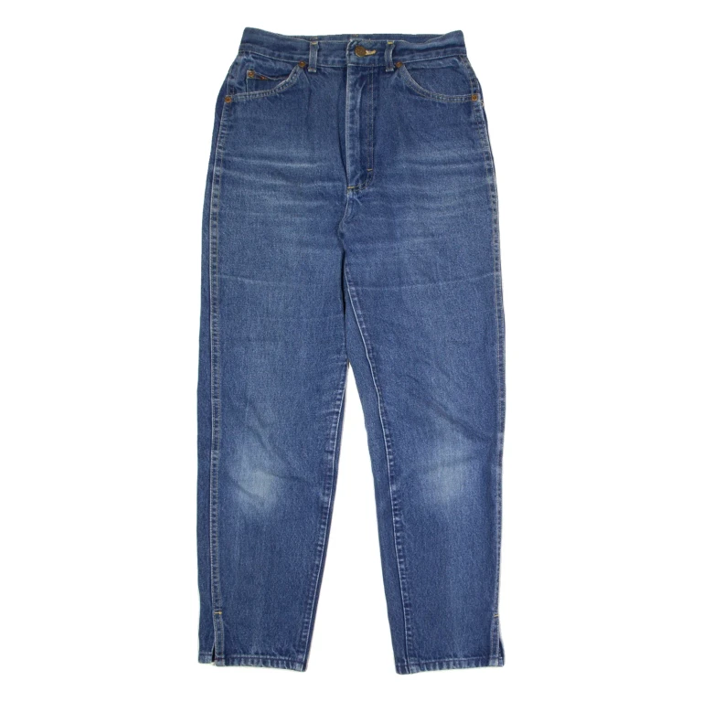 LEE Womens Jeans Blue Regular Mom Stone Wash W26 L26