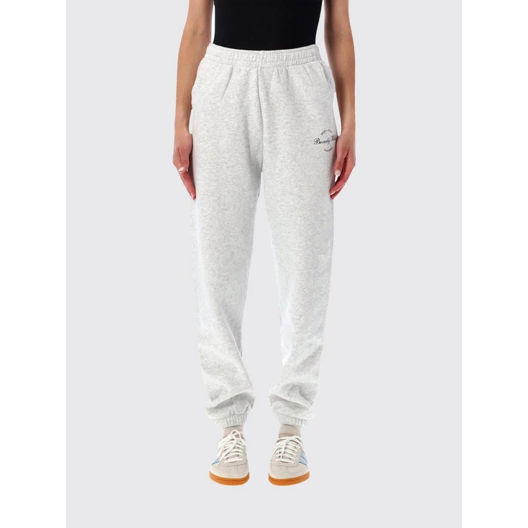 High-Waisted Slim-Fit Cotton Jogging Trousers with Logo (PA07076257GY0319)