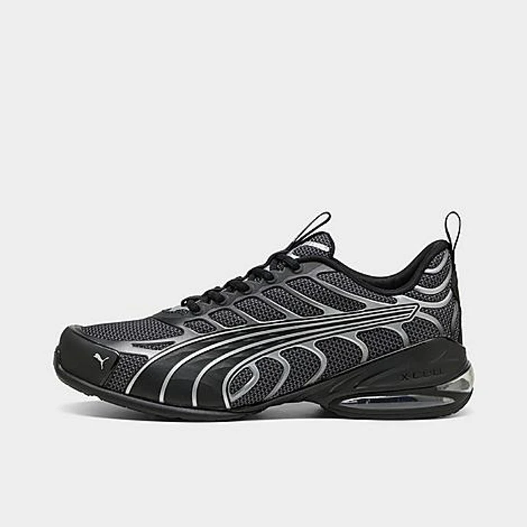 Men's Puma Voltra Casual Shoes in Puma Black/Puma Silver/Feather Grey Size: 7.5