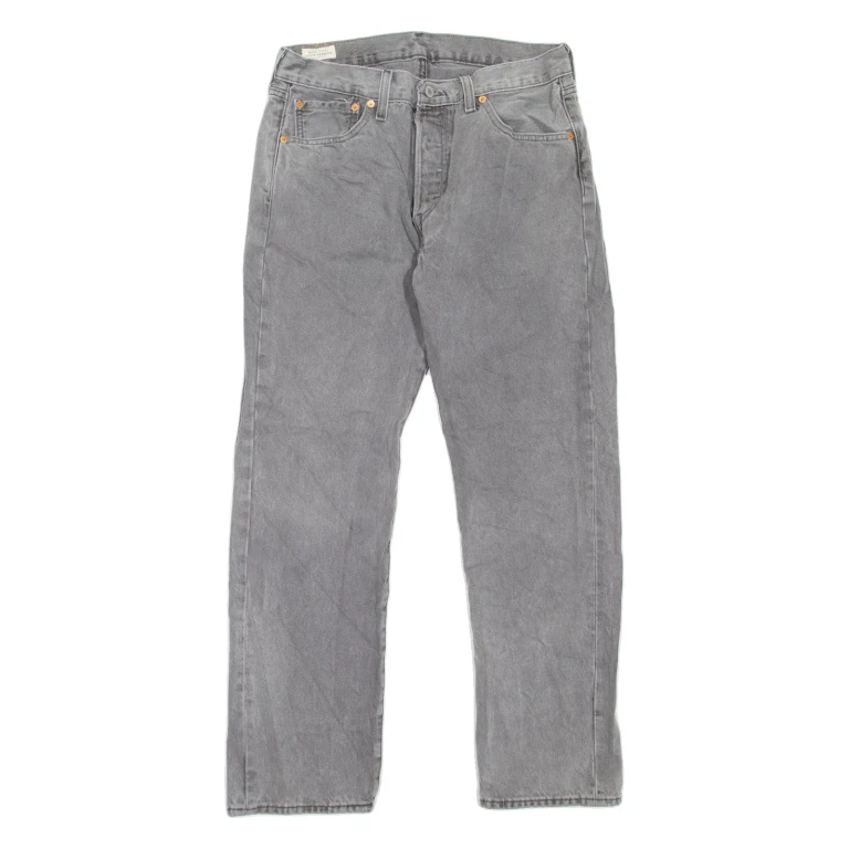 LEVI'S 501 BIG E Jeans Mens Grey Regular Straight W31 L30