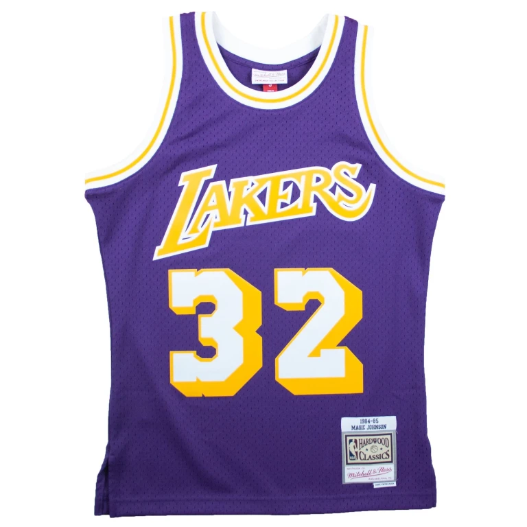 Men's NBA Swingman Road Jersey Lakers 84 Magic Johnson