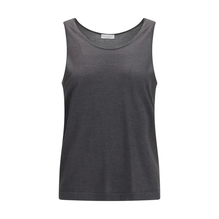 Brunello Cucinelli Gray Cashmere Tank Tops - Women